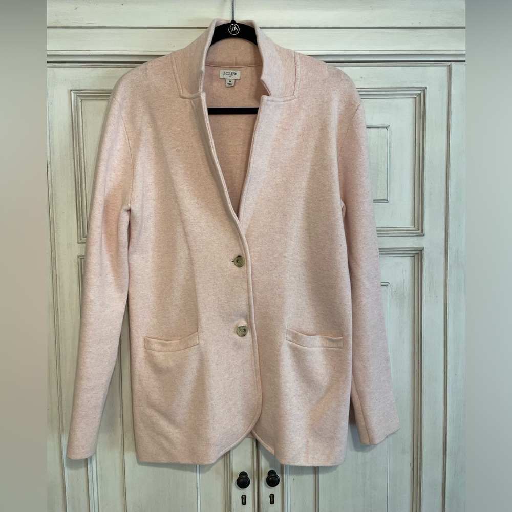 J. Crew Factory Schoolboy Sweater Blazer Blush Pink Size M
